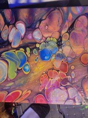 Abstract Fluid Art Canvas Print in Multicolor